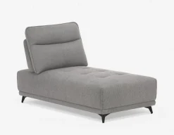 SIMON modern contemporary armless loveseat with adjustable backrest