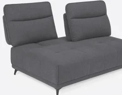 SIMON modern contemporary armless loveseat with adjustable backrest