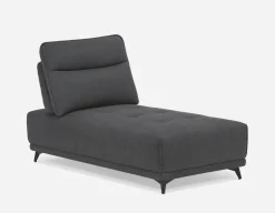 SIMON modern contemporary armless loveseat with adjustable backrest