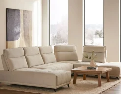 SIMON modern contemporary armless loveseat with adjustable backrest