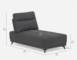 SIMON modern contemporary lounger with adjustable backrest