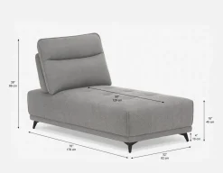 SIMON modern contemporary lounger with adjustable backrest