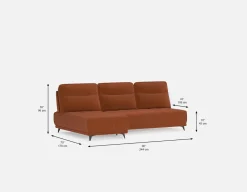 SIMON 2-pc modular interchangeable sofa