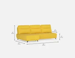 SIMON 2-pc modular interchangeable sofa