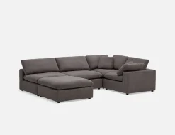 SOFT contemporary 5-pc modular sectional sofa