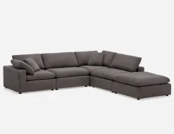SOFT contemporary 5-pc modular sectional sofa