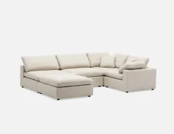 SOFT contemporary 5-pc modular sectional sofa