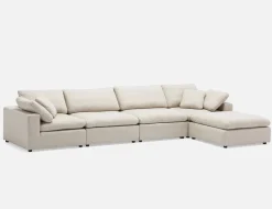 SOFT contemporary 5-pc modular sectional sofa