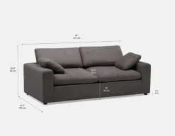SOFT contemporary 3-seater sofa