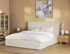 SORGUE upholstered king size bed with storage