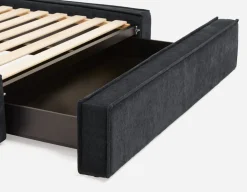 SORGUE upholstered king size bed with storage