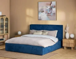SORGUE upholstered king size bed with storage
