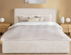 SORGUE upholstered king size bed with storage