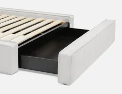 SORGUE upholstered king size bed with storage