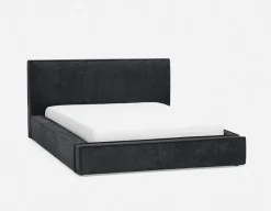 SORGUE upholstered queen size bed with storage