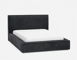 SORGUE upholstered queen size bed with storage