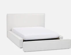 SORGUE upholstered queen size bed with storage