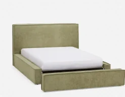 SORGUE upholstered queen size bed with storage