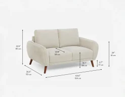 STEF mid-century modern loveseat