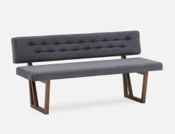 SYLVIA bench with tufted backrest