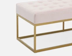 TADEO tufted velvet bench 122 cm