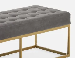 TADEO tufted velvet bench 122 cm