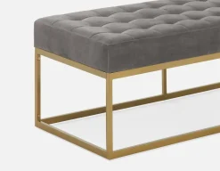 TADEO tufted velvet bench 122 cm