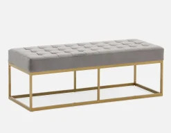 TADEO tufted velvet bench 122 cm