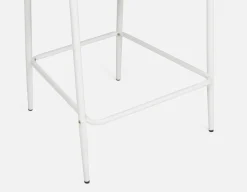 TAURO leatherette stool, brushed frame, seat height 66cm
