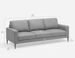 TERESA contemporary 3-seater sofa