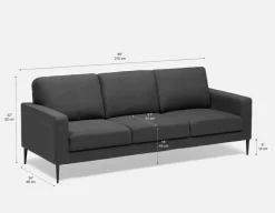 TERESA contemporary 3-seater sofa