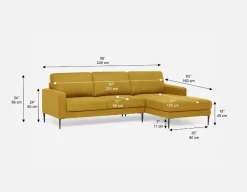 TERESA modern right-facing sectional sofa
