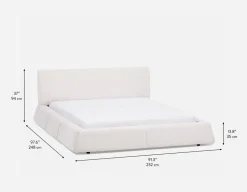 TESSA modern contemporary upholstered king size bed