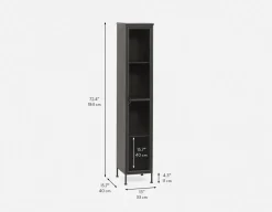 TETRA industrial vintage iron cabinet 150 cm