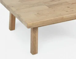 THESSALIA distressed solid mango wood coffee table 90 cm