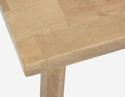 THESSALIA distressed solid mango wood coffee table 90 cm