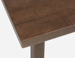 THESSALIA distressed solid mango wood coffee table 90 cm