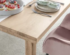 THESSALIA distressed solid mango wood large dining table 240 cm