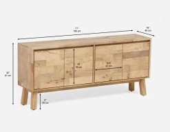 THESSALIA distressed solid mango wood sideboard