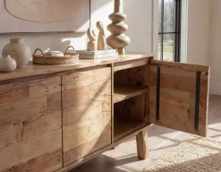 THESSALIA distressed solid mango wood sideboard