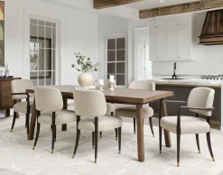 THESSALIA rustic farmhouse distressed solid mango wood dining table 200 cm