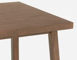 THESSALIA rustic farmhouse distressed solid mango wood dining table 150 cm