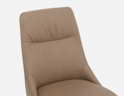 TOLEDA 100% leather contemporary dining chair