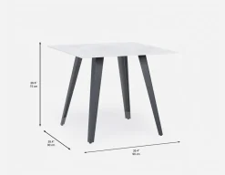 TUVO modern contemporary square dining table 90cm