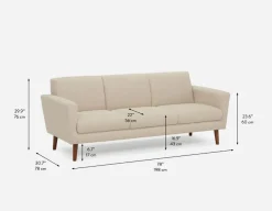 VALOIS mid-century modern apartment sofa