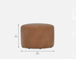 VASTO leatherette ottoman