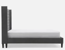 VERSAILLES traditional tufted upholstered wingback king size bed