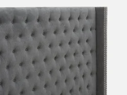 VERSAILLES traditional tufted upholstered wingback king size bed