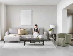 VICTOR contemporary left-facing sectional sofa