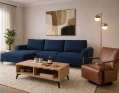 VICTOR contemporary left-facing sectional sofa